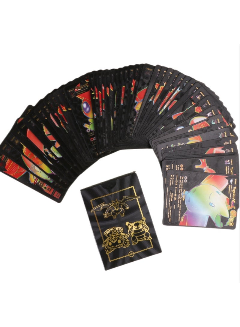 Pokemon بطاقات بوكيمون مقاومة للماء مجموعة TCG GX عدد 55 قطعة نادرة للغاية مجموعة ألعاب سوداء هدية للأطفال - Image 2